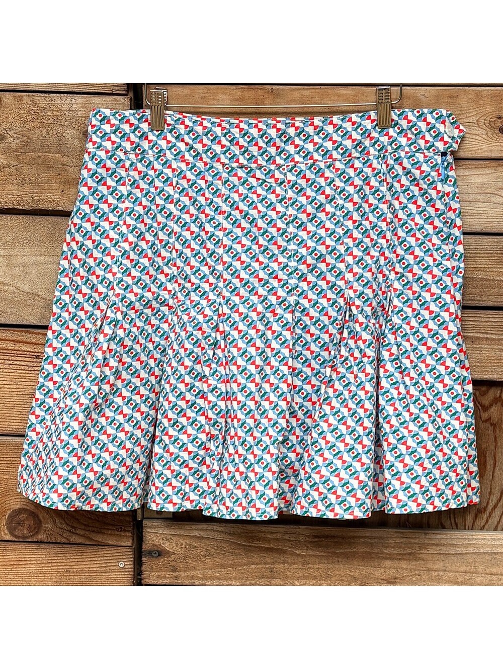 Maeve by Anthropologie Printed Pleated Mini Skirt Size US 14
